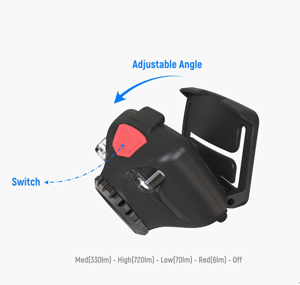 rh4 450 lumensrechargeable lightweight running led headlamp