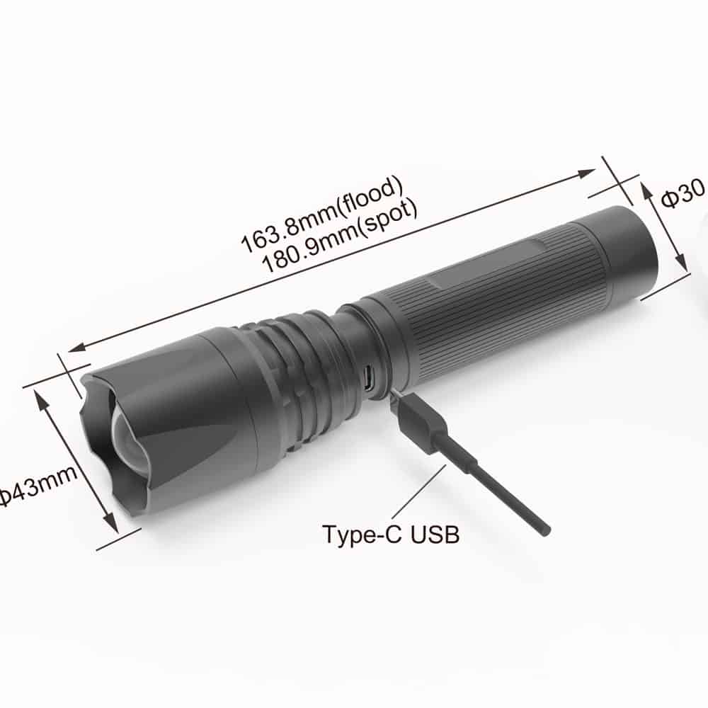 sRS6 1100 lumen long beam distance led flashlight RS6 1100 lumen long beam distance led flashlight
