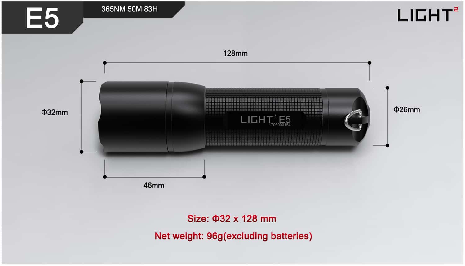 e5 365nm uv focusable led torch