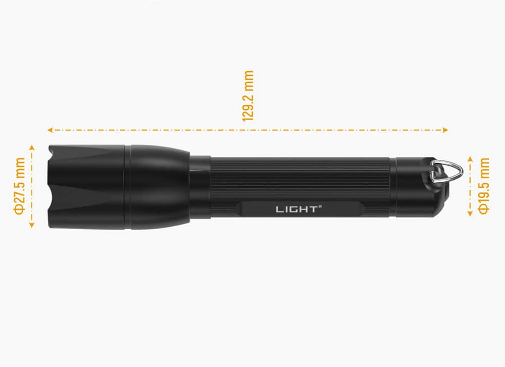 rs4 350 lumens edc recharegaable and focusable flashlight