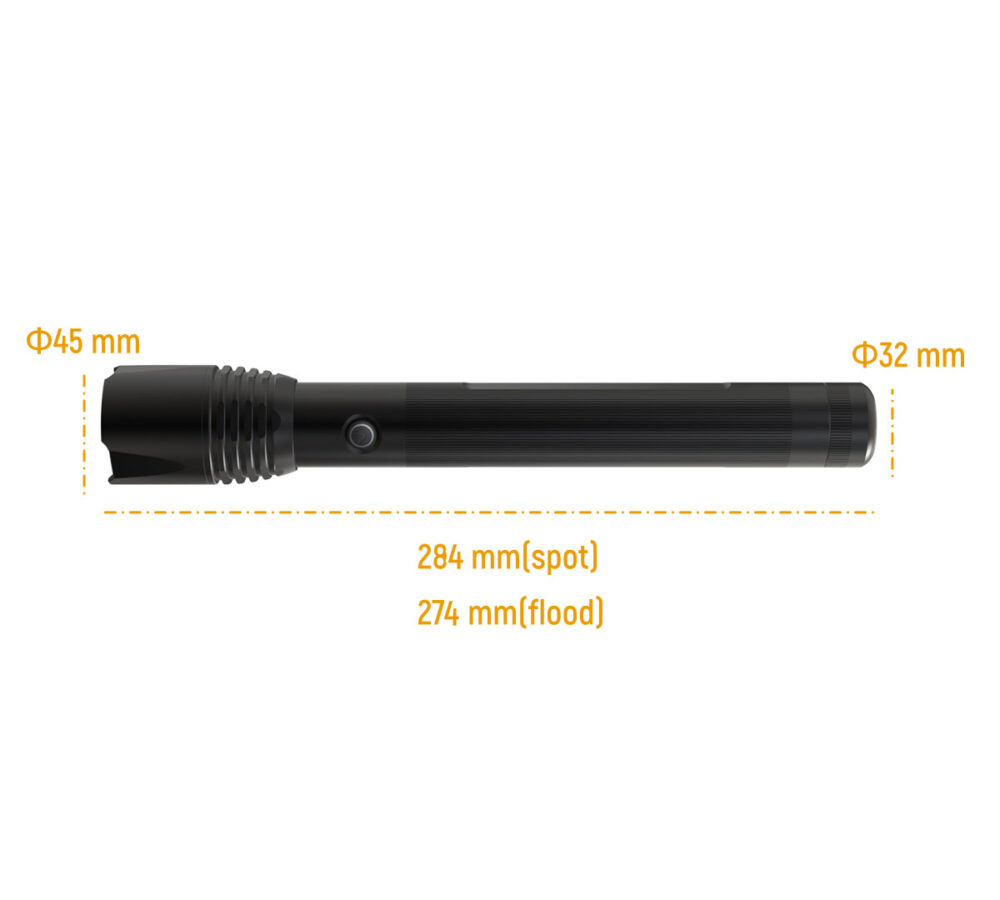 rs14 1500lm flashlight for self defense placed in the car