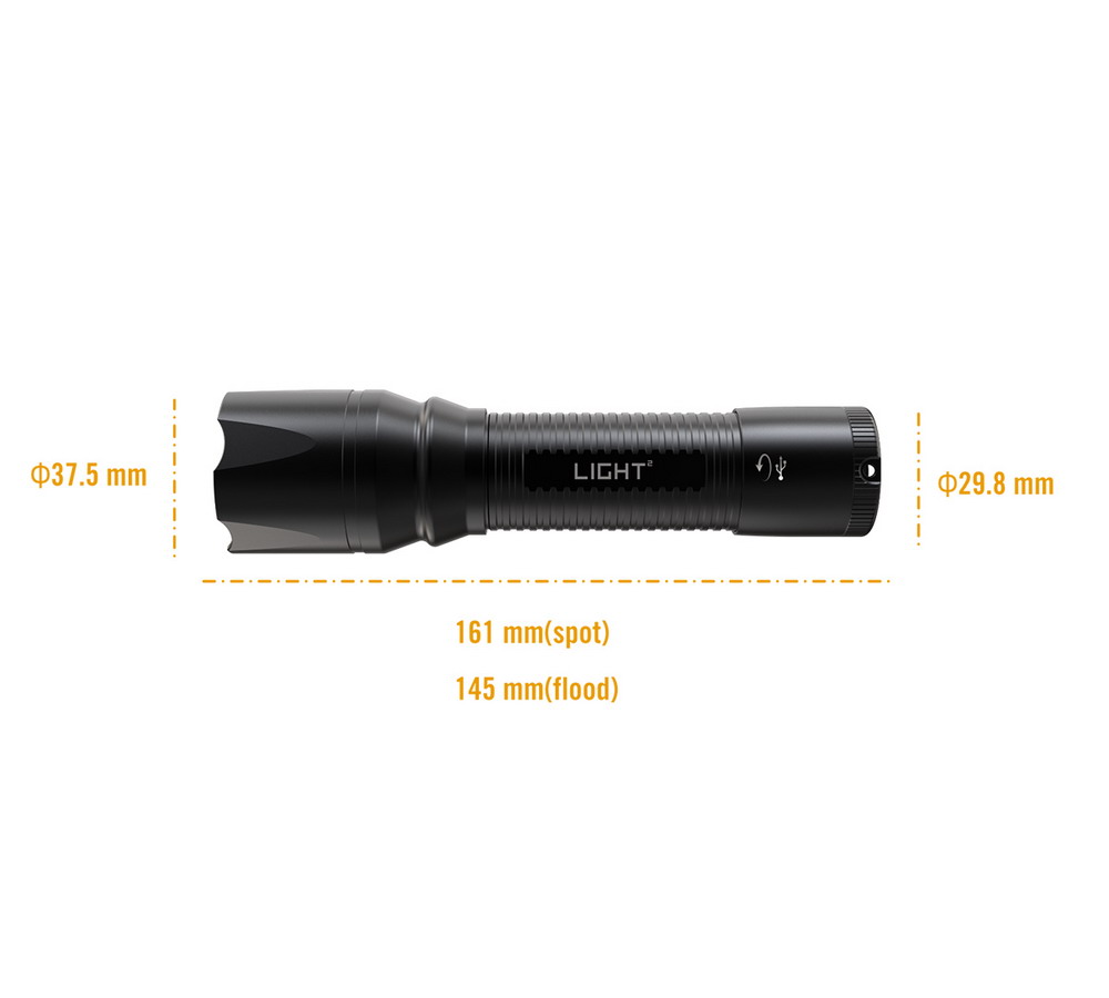 sa252 1200lm daily use zoom power banck function flashlight