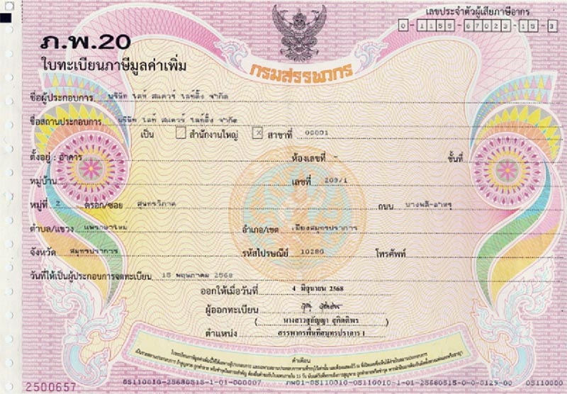 thailand certificates